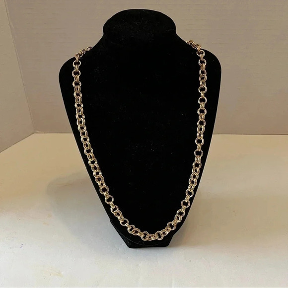 Vintage stamped SARAH COVENTRY Thick Chain Link Necklace - 22" Length - Picture 1 of 7